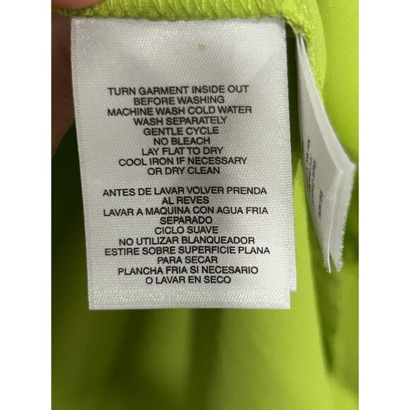 Nine West Womens Lime Green Long Sleeve Blouse V Neck Chest Pockets Size M - Picture 6 of 10
